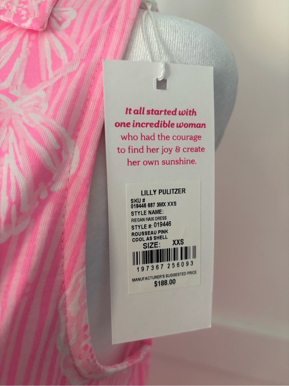 Lilly Pulitzer Riegan Sleeveless Maxi Dress XXS in ROUSSEAU PINK COOL AS SHELL - Picture 6 of 6